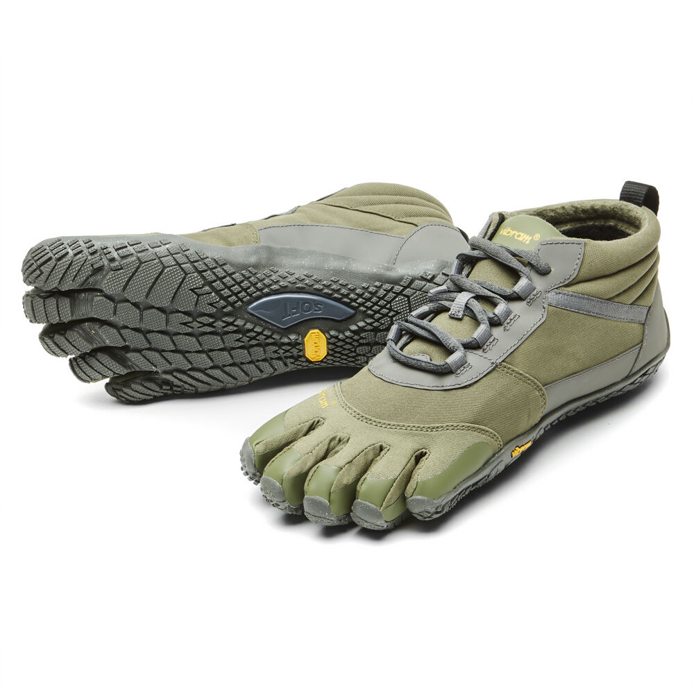 Vibram Fivefingers V-Trek Insulated Womens Hiking Shoes Green/Grey Australia (LDM092154)
